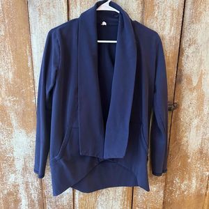 Lucy Women Navy Blue Long Sleeve Bolero Knit Cardigan Size SP